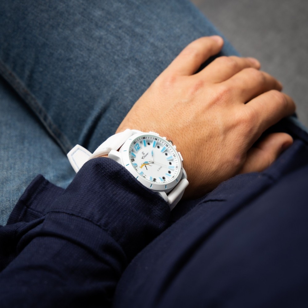 Montre Homme Silicone Blanc CHTIME 