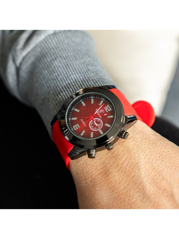 Belle Montre Homme Silicone Rouge CHTIME 