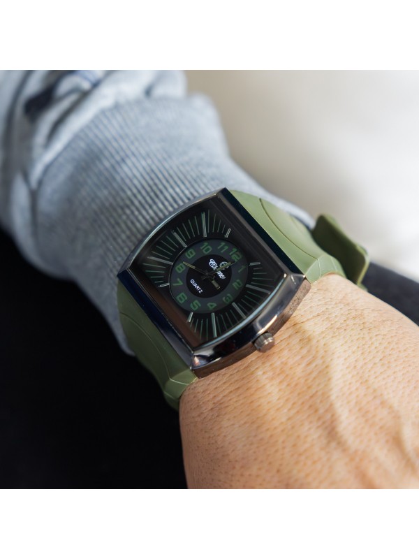 Sublime Montre Homme Silicone Vert CHTIME 
