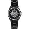 Très Belle Montre Femme Louise Pearl ornée de Cristaux Swarovski® NoirLP25