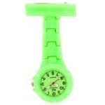 Montre infirmière Plastique Vert broche 107