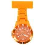 Montre infirmière Plastique Orange broche 130