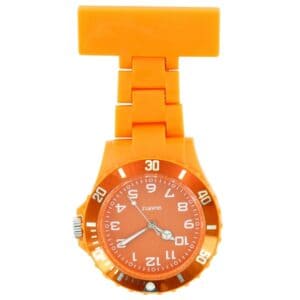 Montre infirmière Plastique Orange broche 130