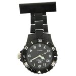 Montre infirmière Plastique Noir broche 133