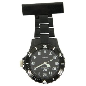 Montre infirmière Plastique Noir broche 133