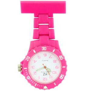 Montre infirmière Plastique Rose broche 138