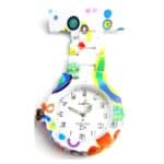 Montre Infirmière Originale Plastique Bulles Fleurs KZ 153