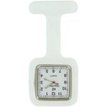 Montre Infirmière Blanche en Silicone Blanc Carré