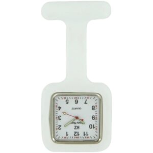 Montre Infirmière Blanche en Silicone Blanc Carré