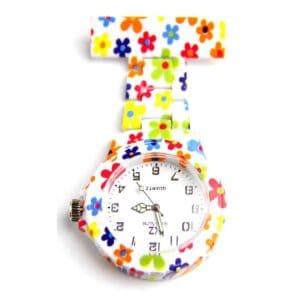 Montre pour Infirmière Plastique Fleurs KZ 162