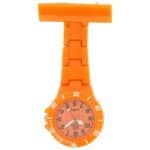 Montre infirmière Plastique Orange broche 18