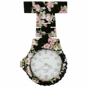 Montre Infirmière Plastique avec des Fleurs KZ 49