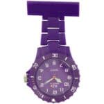 Montre infirmière Plastique Mauve broche 85