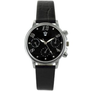 Montre Femme Noir Strass Style Chrono BELLOS 1256