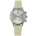 Montre Femme crème Strass Style Chrono BELLOS