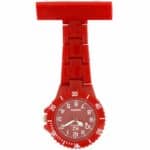 Montre infirmière Plastique Rouge broche 104