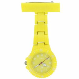 Montre infirmière Plastique Jaune broche 84