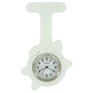 Montre Infirmière Silicone Blanc Fleur IDE
