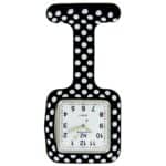 Belle Montre Infirmière Silicone Noir Pois KZ