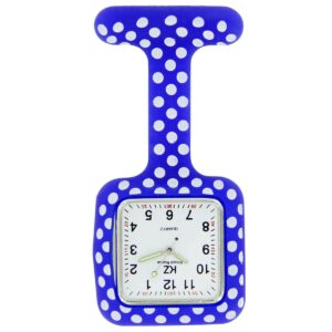 Jolie Montre Infirmière Silicone Bleu Pois KZ
