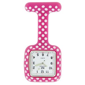 Montre Infirmière Pas Chère Silicone Rose Pois KZ