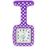 Montre Infirmière Silicone Violet Pois KZ