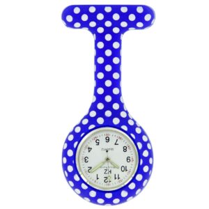Montre pour Infirmière Silicone Bleu Pois KZ