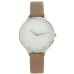 Montre Femme Marron Rosé Relief Papillon Strass MICHAEL JOHN 685