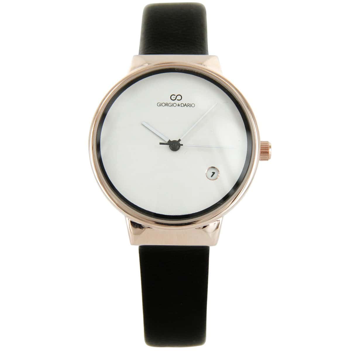 Superbe Montre Femme Dateur Bracelet Noir GIORGIO