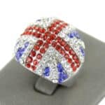 Bague Union Jack Argent Femme DAPHNEE