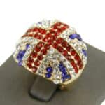 Bague Union Jack Dorée pour Femme DAPHNEE