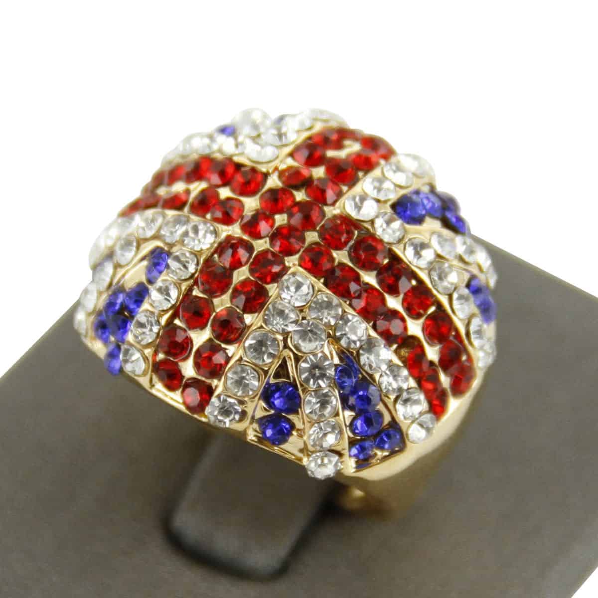 Bague Union Jack Dorée pour Femme DAPHNEE