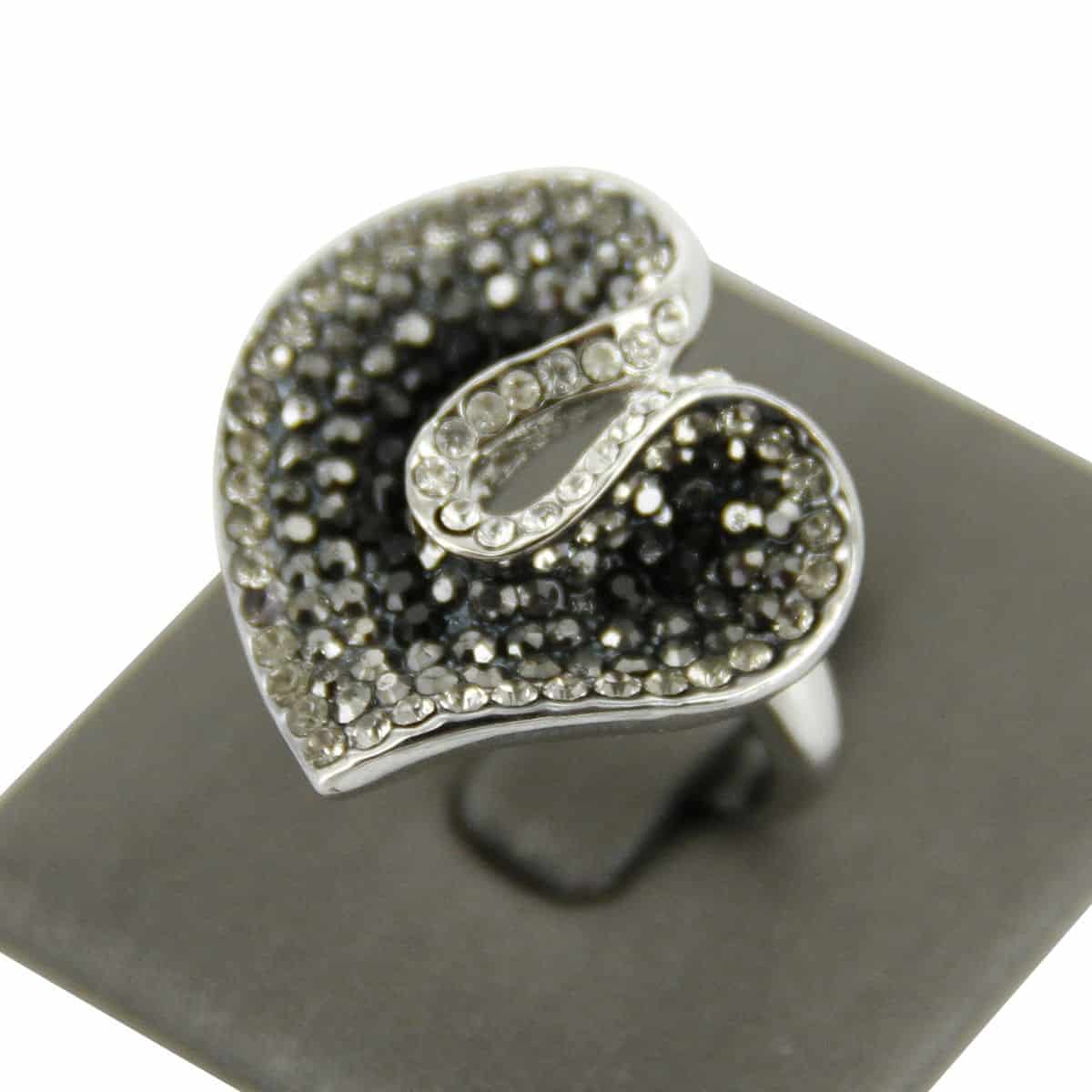 Bague Femme Feuille Strass DAPHNEE