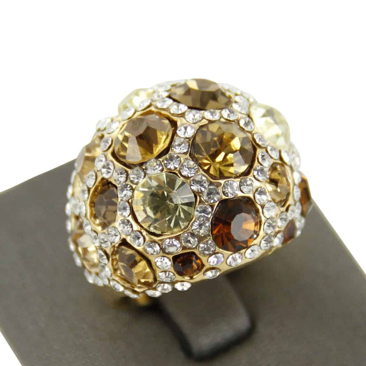 Bague Femme Doré Strass DAPHNEE