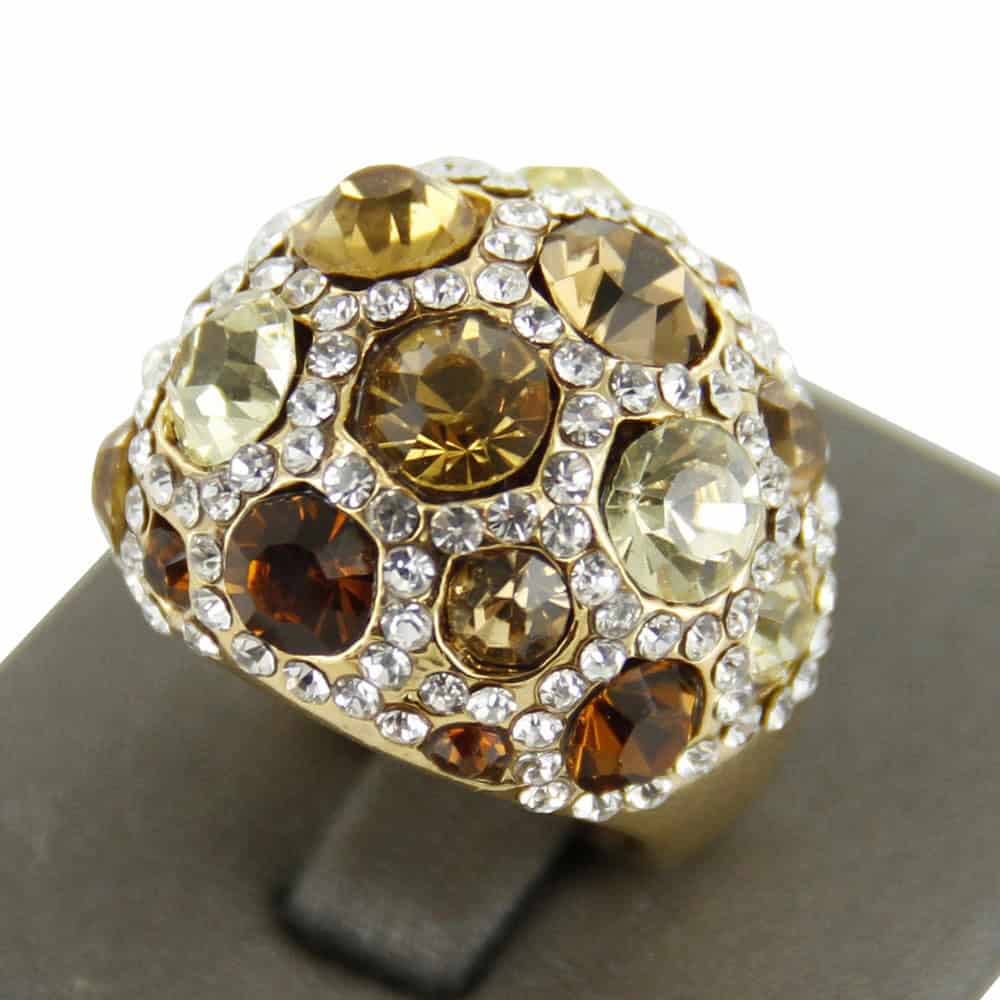 Bague Femme Doré Strass DAPHNEE