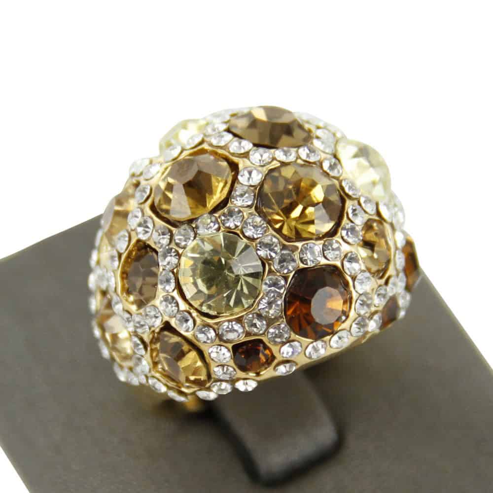 Bague Femme Doré Strass DAPHNEE