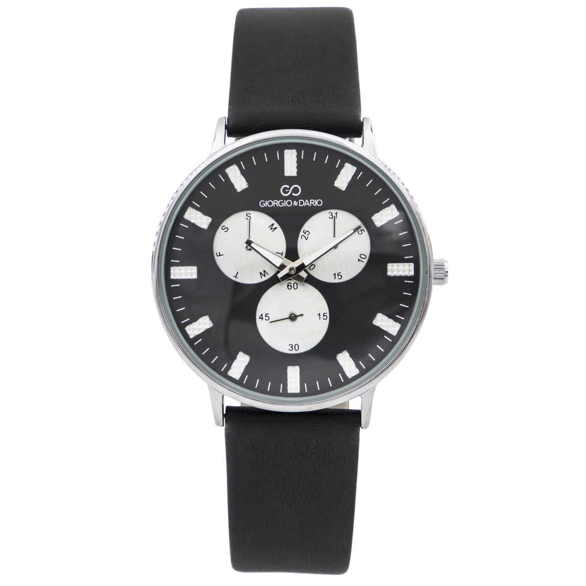 Coffret Montre Homme Cuir Noir GIORGIO