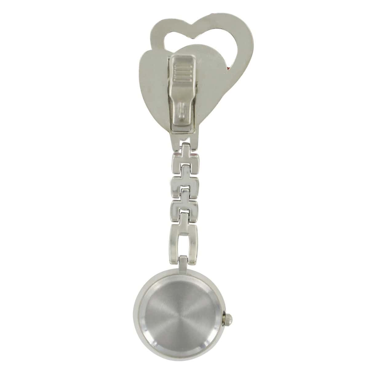 Montre Infirmière Métal Cœur Blanc KRAZY