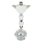 Montre Infirmière Métal Cœur Blanc KRAZY