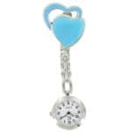 Montre Infirmière en Métal Cœur Bleu KRAZY