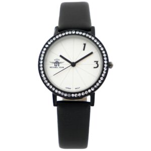 Montre Femme Noir avec Strass M. JOHN