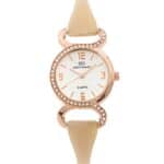 Coffret Montre Femme Métal Rose Beige GIORGIO