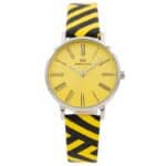 Montre de Femme Zébrée Noir Jaune GIORGIO