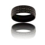 Bague Acier Couleur Noir Homme TRIBALA