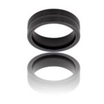 Très JolieBague Acier Noir Mâte Homme MATA