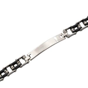 Gourmette Originale Homme Acier Caoutchouc