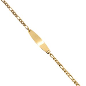 Gourmette Bracelet Femme Acier Doré