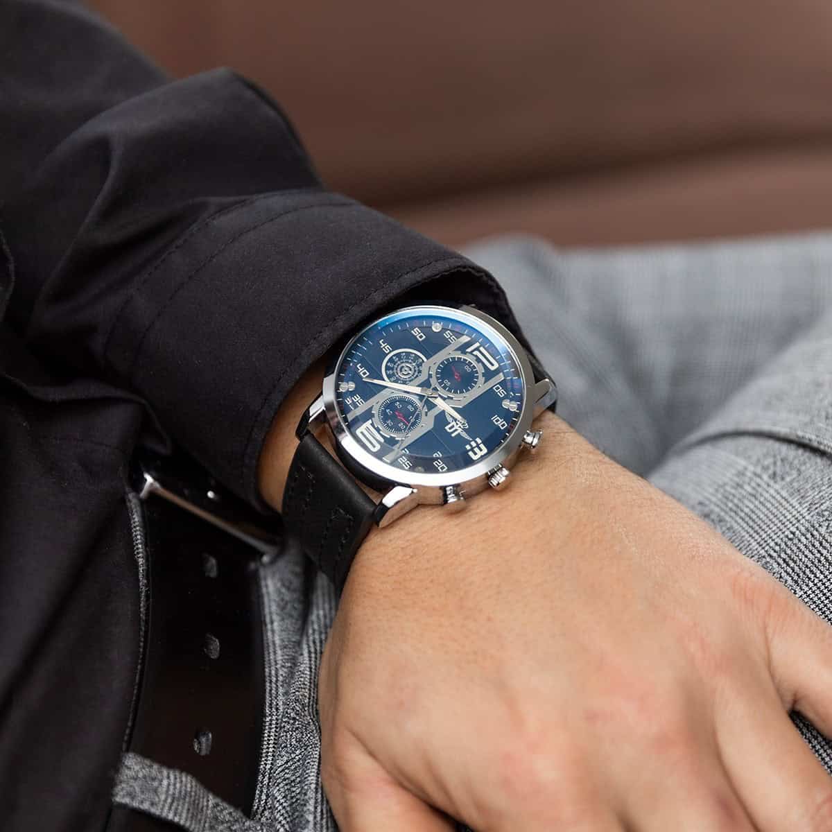 Montre Homme Noir M. JOHN