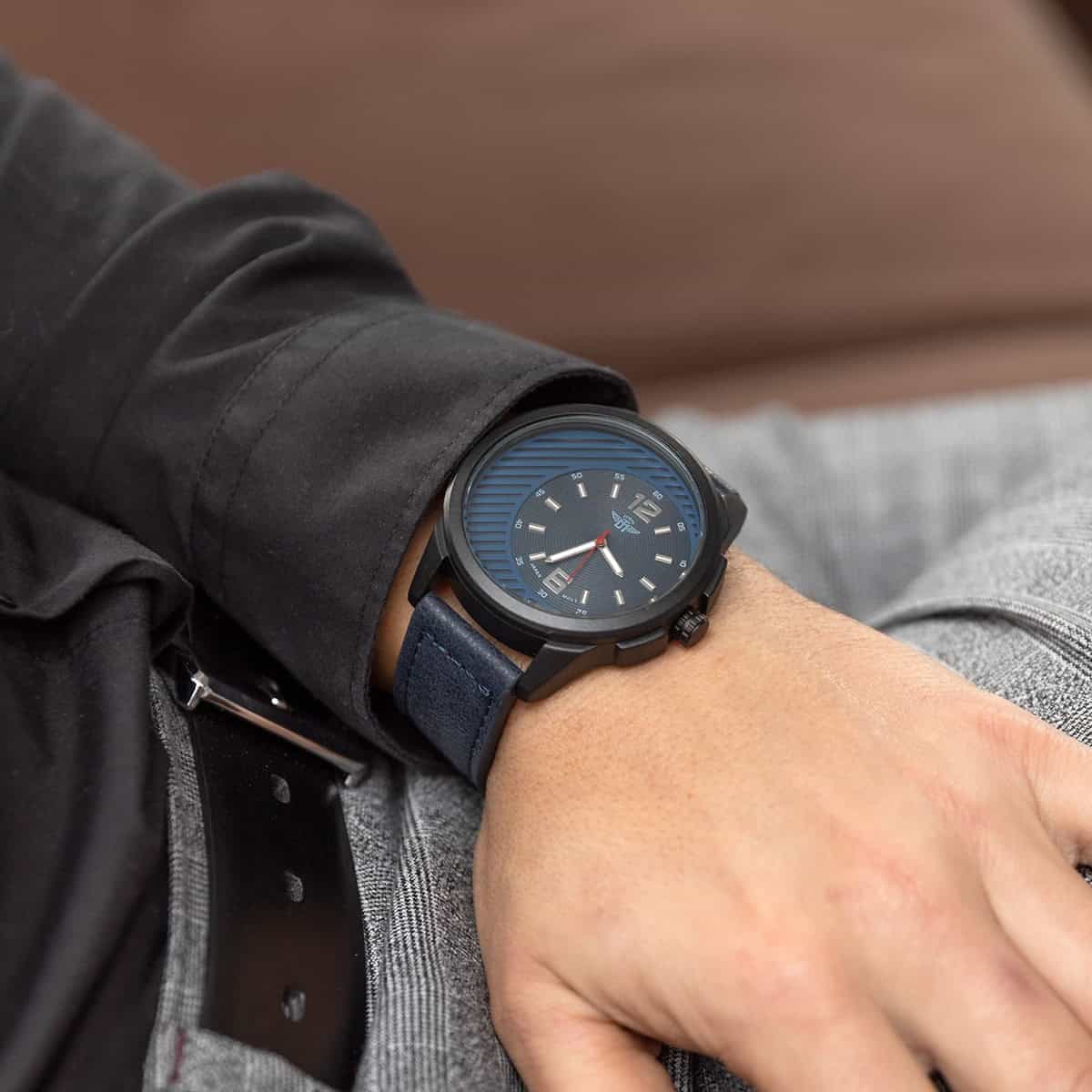 Montre Homme Bleu M. JOHN