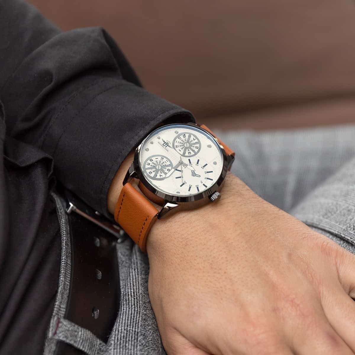 Montre Homme Marron M. JOHN